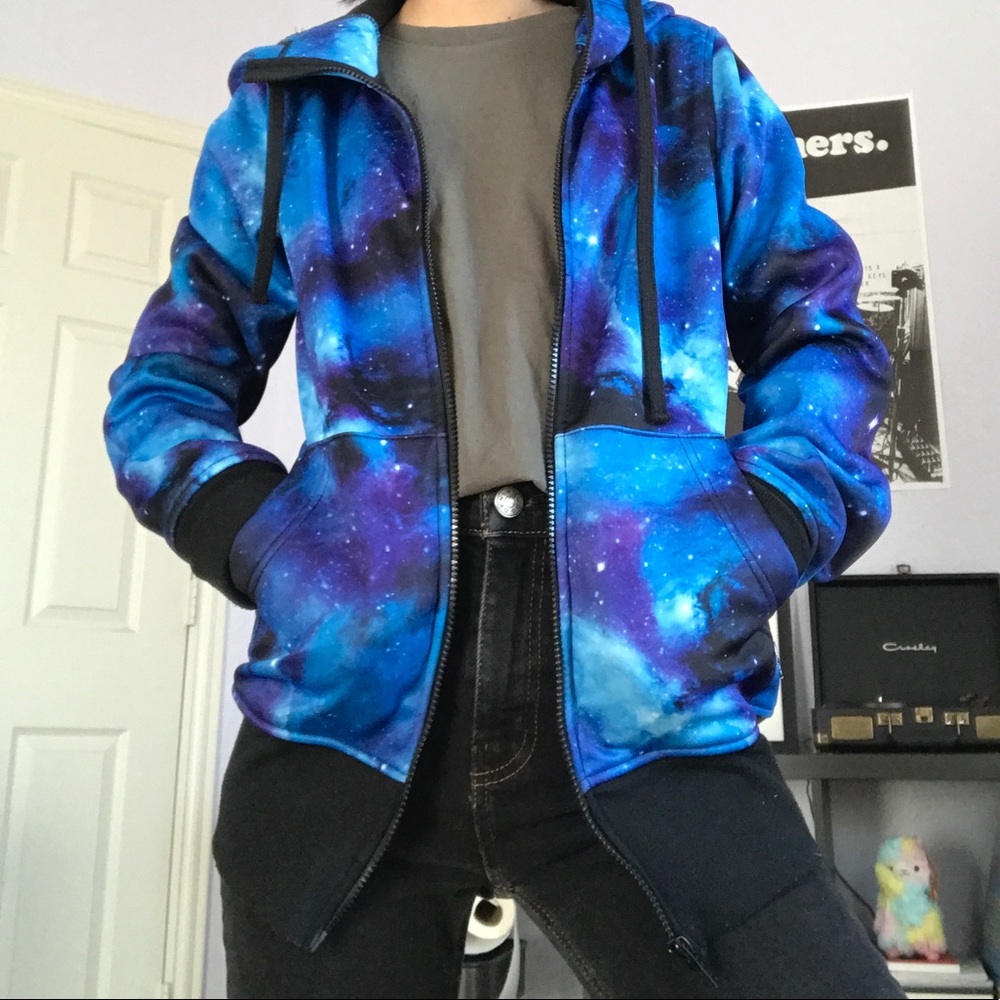 Galaxy Printed Fleece Jacket